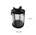Caixa Para Bolo Transparente Deluxe Negra Ø18/ 23 cm altura