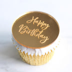 Sweet Stamp - Placas Espelhadas "Happy Birthday" Ouro
