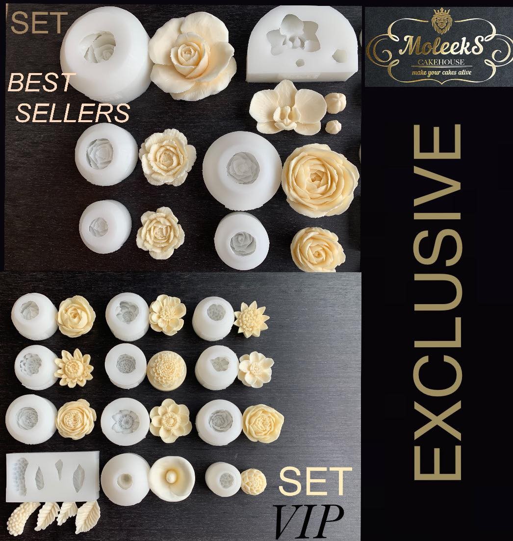 Moleeks 3D Set Moldes Flores - Exclusive