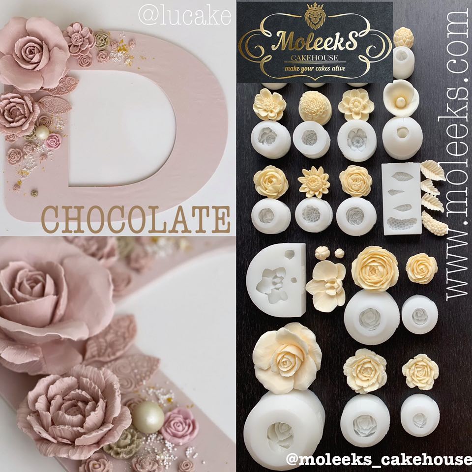 Moleeks 3D Set Moldes Flores - Exclusive
