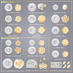 Moleeks 3D Set Moldes Flores - Exclusive