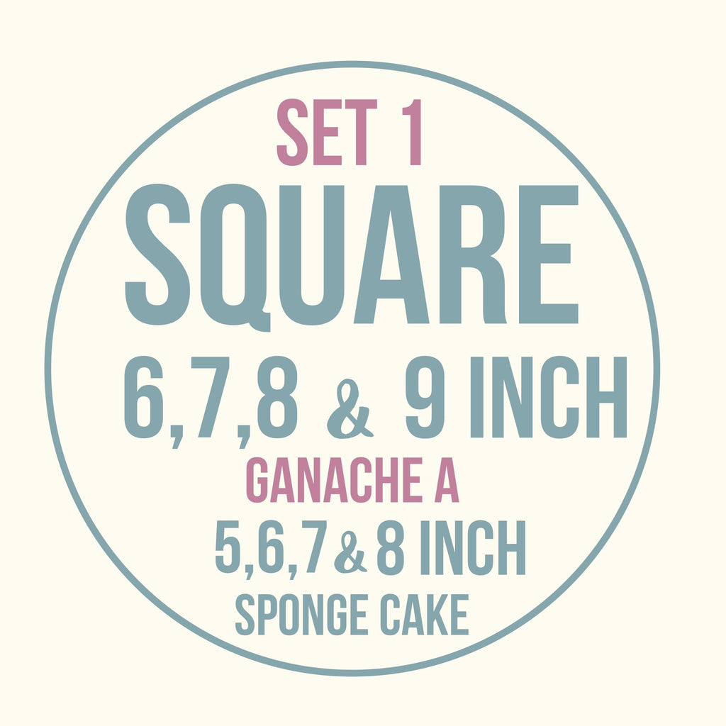 Kit Ganache Quadrado 15 a 22 cm ( 6" a 9")