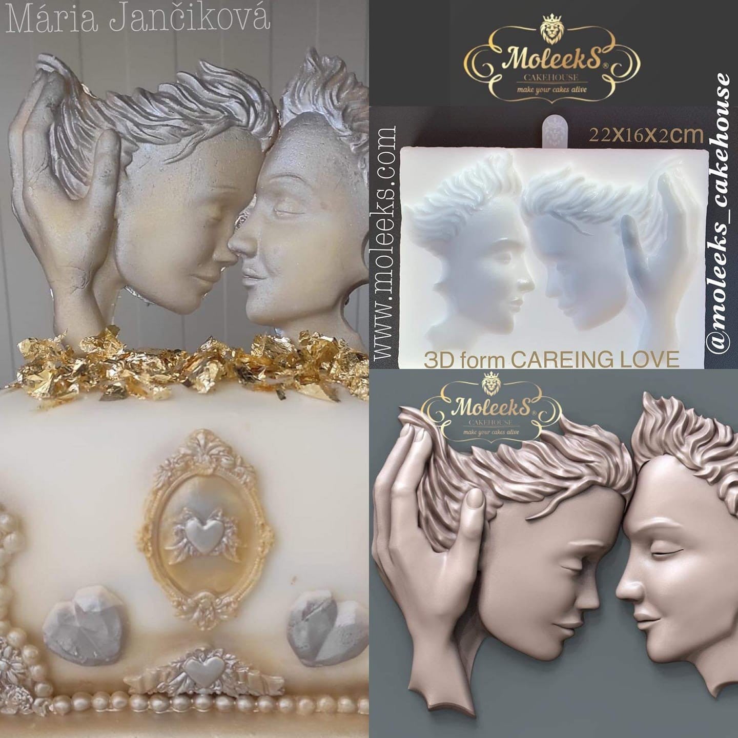 Moleeks 3D Molde Careing Love