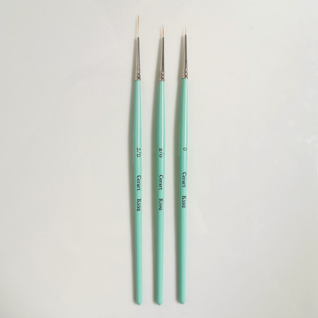 Pincéis Tiffany nº 0 - 2/0 -5/0 Set de 3