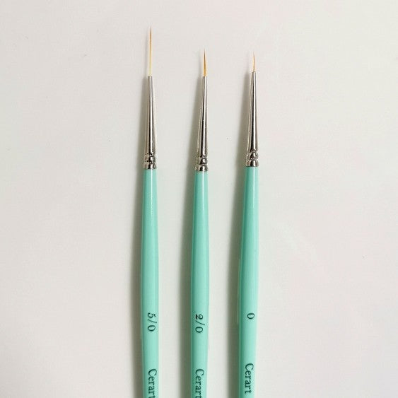 Pincéis Tiffany nº 0 - 2/0 -5/0 Set de 3