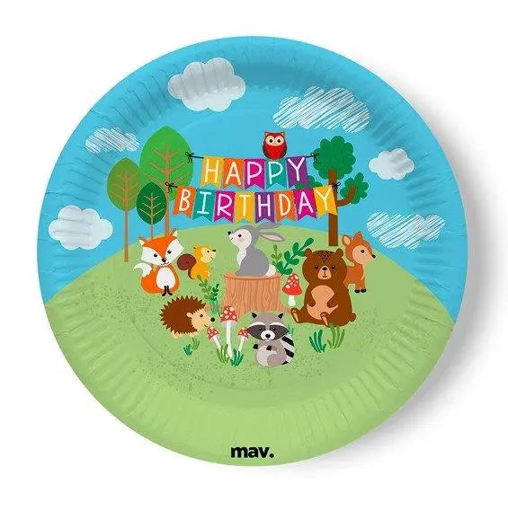 Pratos Animais do Bosque 23 cm