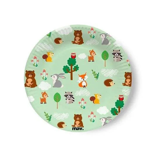 Pratos Animais do Bosque 18 cm