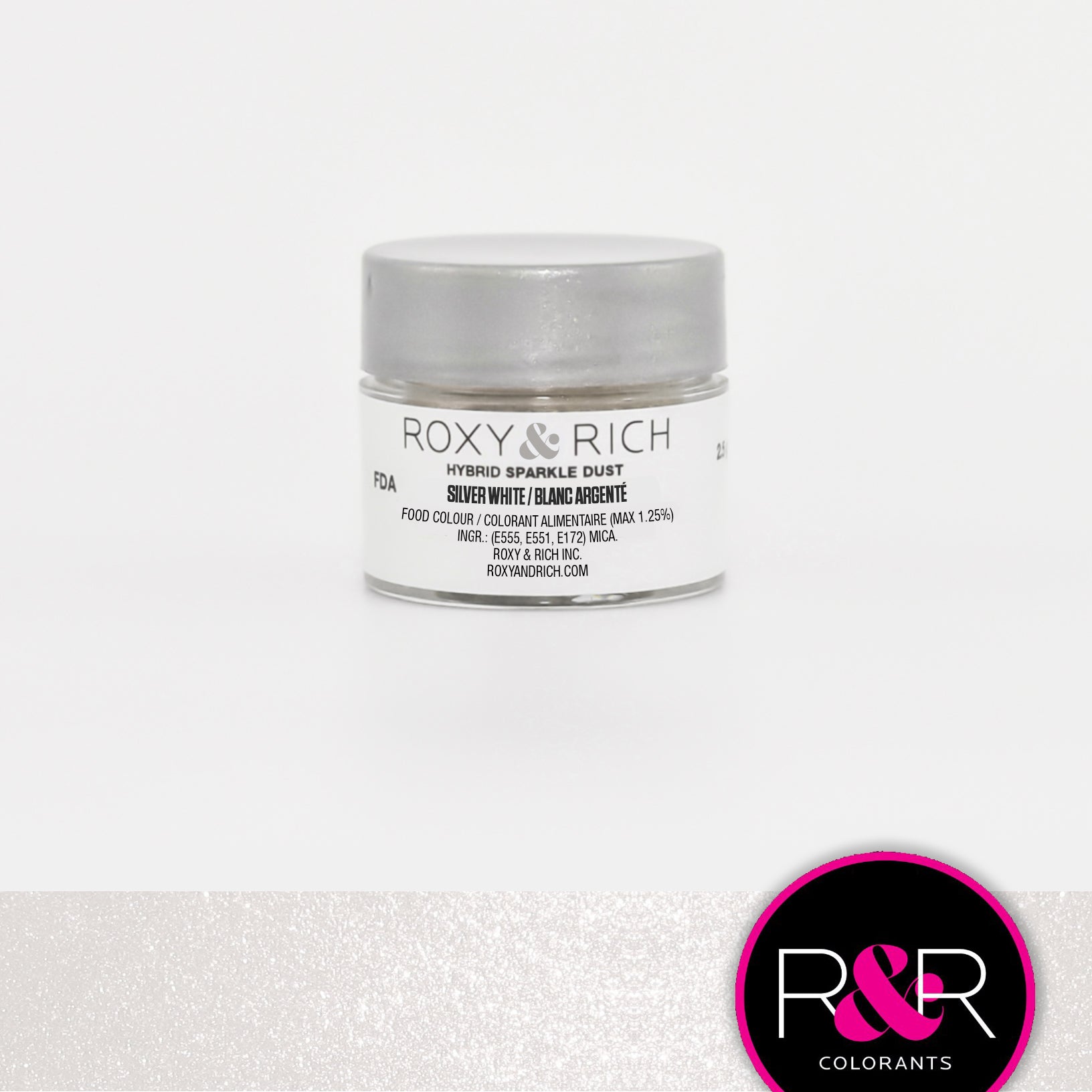 Corante em Pó - Silver White - Roxy & Rich