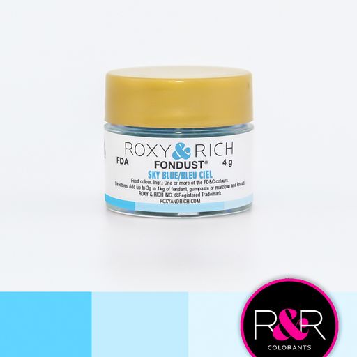 Corante em Pó - Fondust - Azul Céu- Roxy & Rich