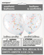 Balões Transparentes Confettis Estrela