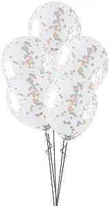 Balões Transparentes Confettis Estrela