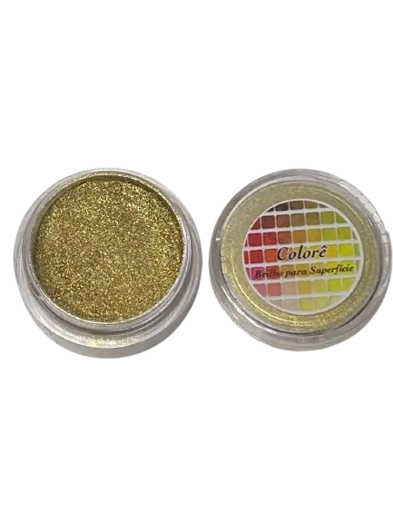 Corante em Pó Metálico Dourado 2 gr - Lully Candy