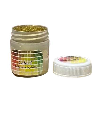 Corante em Pó Ouro Metálico para Aerógrafo 5 gr - Lully Candy