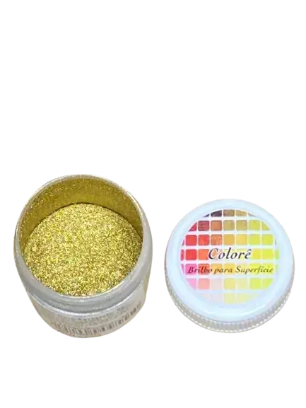 Corante em Pó Ouro Metálico para Aerógrafo 5 gr - Lully Candy