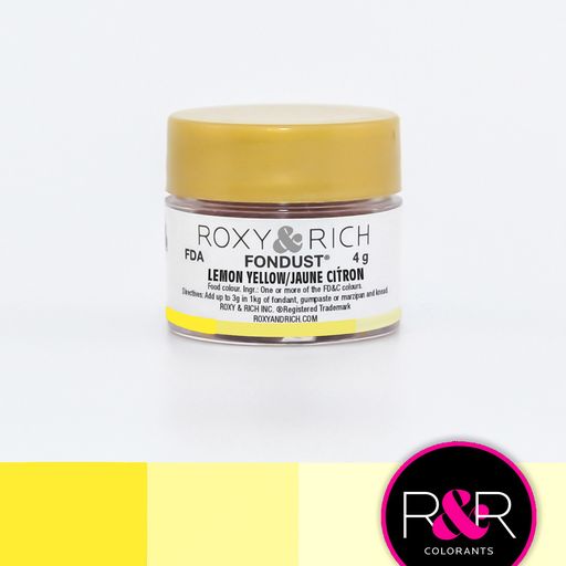 Corante em Pó - Fondust - Amarelo Limão - Roxy & Rich
