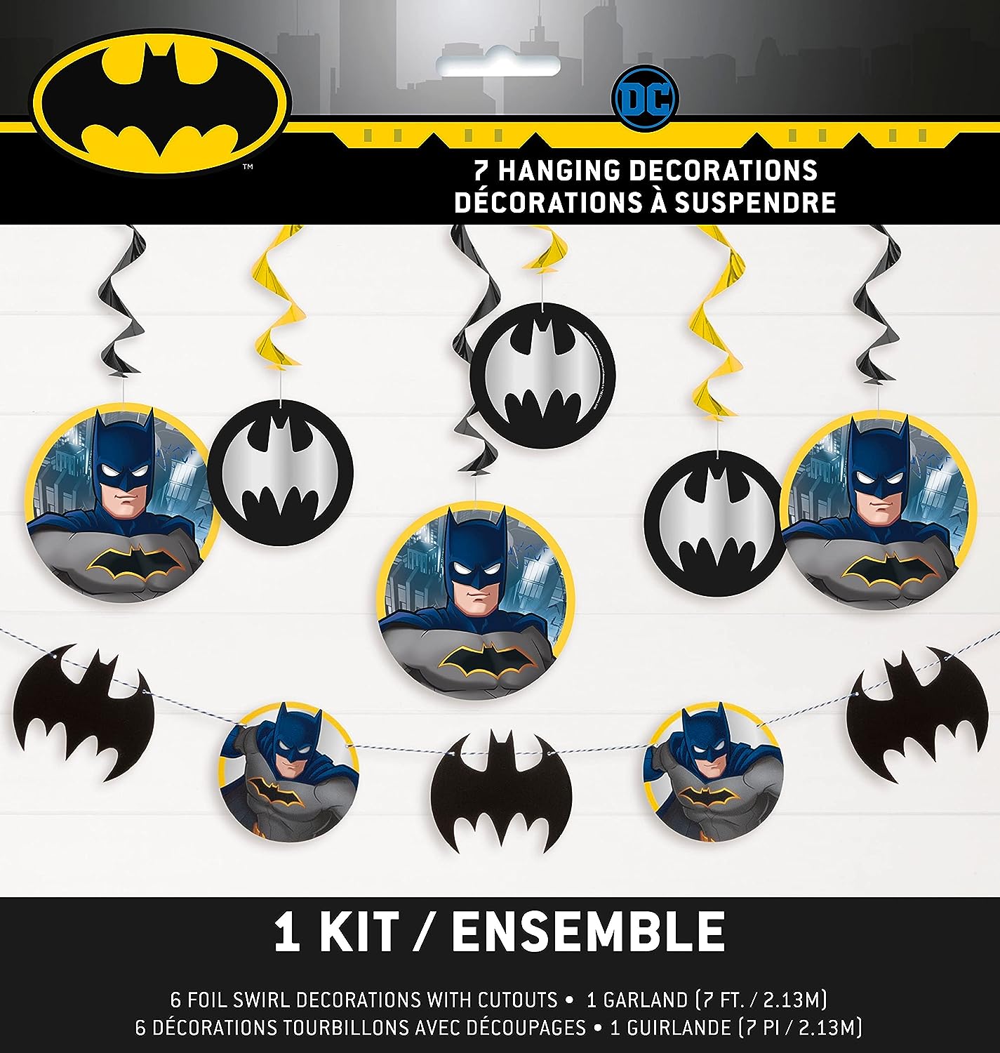 Kit Decoração Festa Suspensa Batman