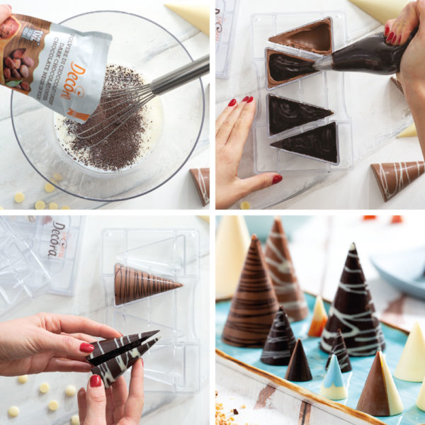 Molde de Chocolate Pequenos Cones - Decora