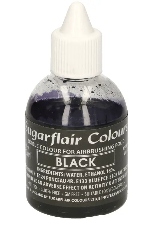 Tinta para Aerógrafo Preto-Sugarflair