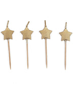 Velas Estrelas Douradas 6 Uni.