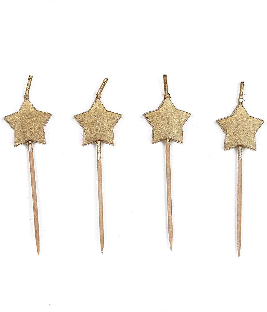 Velas Estrelas Douradas 6 Uni.